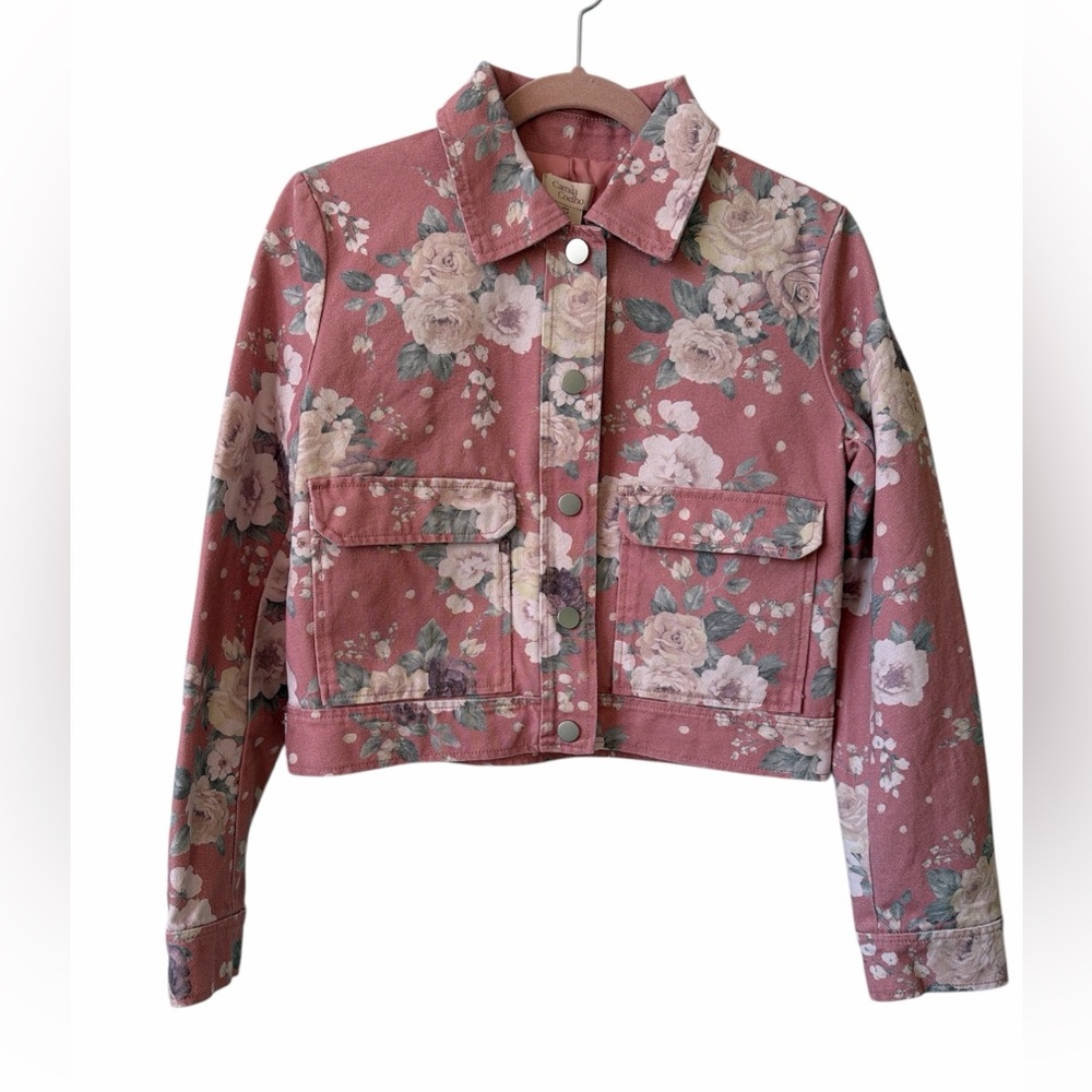 🌸🌼🌸 Camila Coelho cropped denim jacket size 6 US - Picture 2 of 12